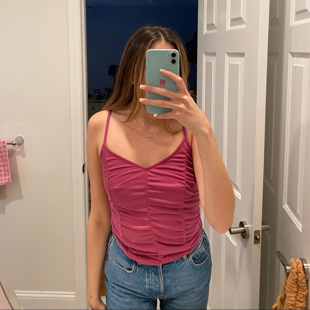 ruched urban outfitters tank top